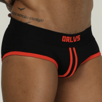 Slip taille basse rouge homme